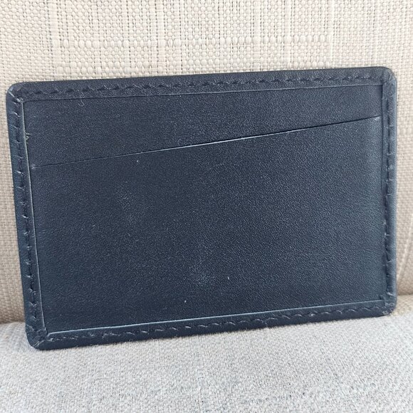 Leather Card Holder Handmade Black Genuine Leather Cardholder Handmade - Picture 2 of 11
